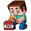 Стикер 22 👍 Minecraft - смайлики из стиков по Майнкрафту