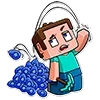Стикер 21 👍 Minecraft - смайлики из стиков по Майнкрафту