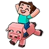 Стикер 9 👍 Minecraft - смайлики из стиков по Майнкрафту