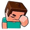 Стикер 35 👍 Minecraft - смайлики из стиков по Майнкрафту