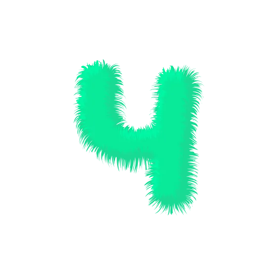 Стикер 25 Wool Letters Mint