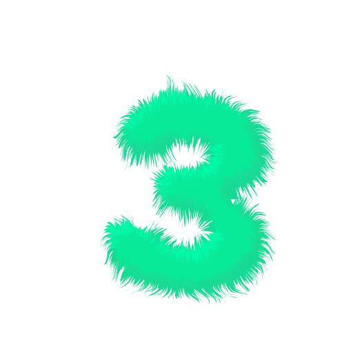 Стикер 9 Wool Letters Mint
