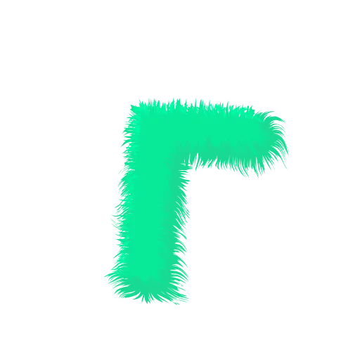 Стикер 4 Wool Letters Mint
