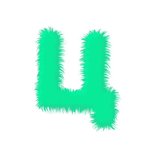 Стикер 24 Wool Letters Mint