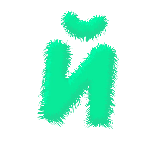Стикер 11 Wool Letters Mint