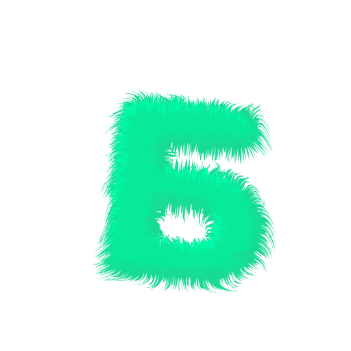 Стикер 2 Wool Letters Mint