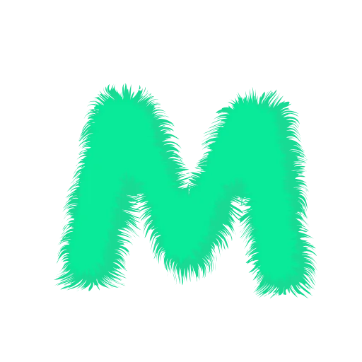 Стикер 14 Wool Letters Mint