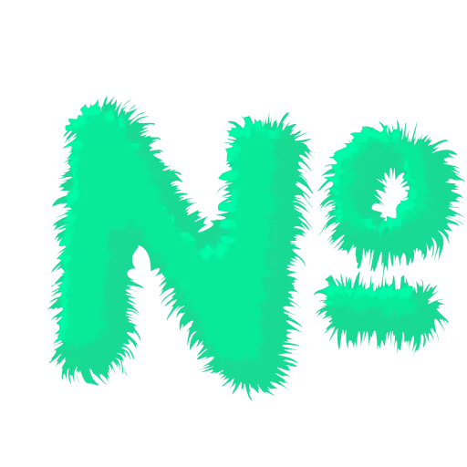 Стикер 55 Wool Letters Mint