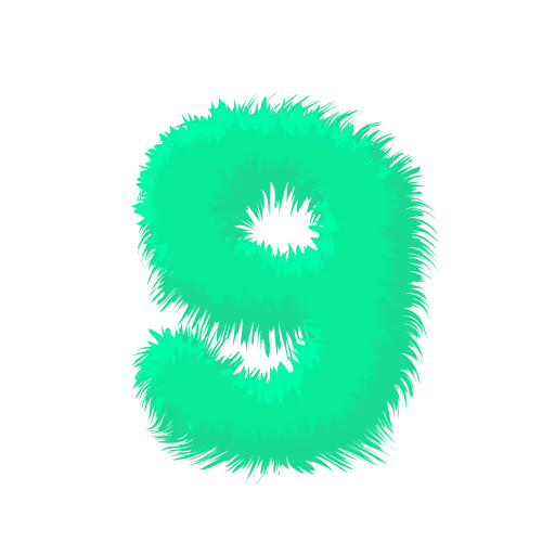 Стикер 43 Wool Letters Mint