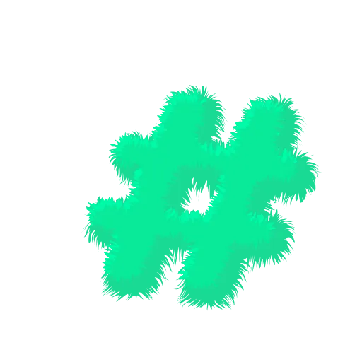 Стикер 56 Wool Letters Mint