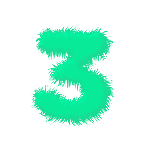 Стикер 37 Wool Letters Mint