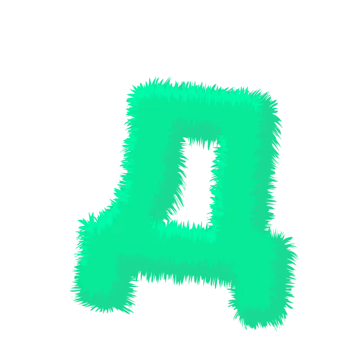 Стикер 5 Wool Letters Mint