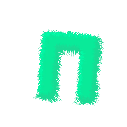 Стикер 17 Wool Letters Mint
