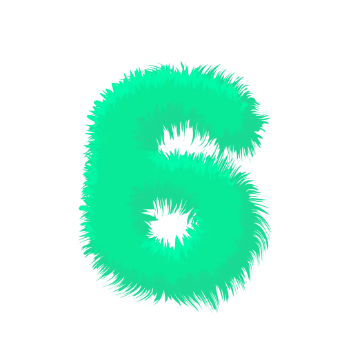 Стикер 40 Wool Letters Mint