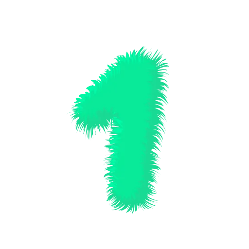 Стикер 35 Wool Letters Mint