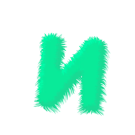 Стикер 10 Wool Letters Mint