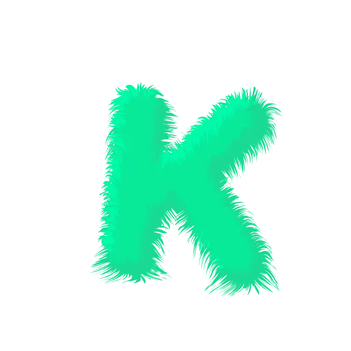 Стикер 12 Wool Letters Mint