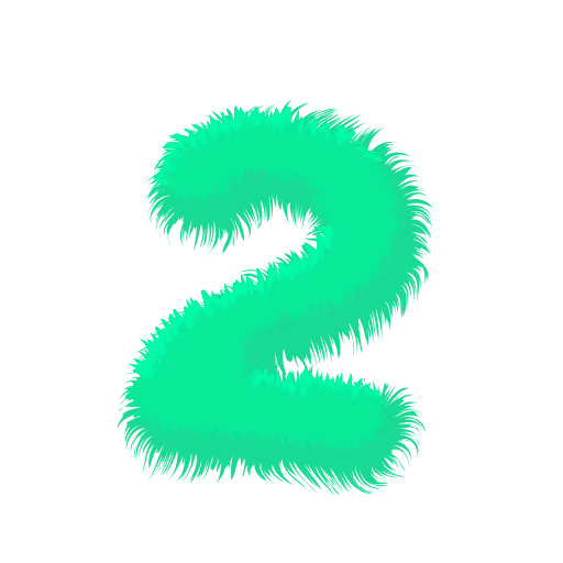 Стикер 36 Wool Letters Mint
