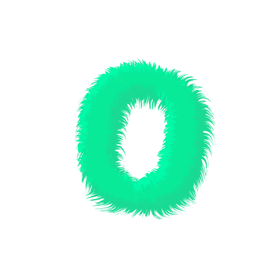 Стикер 16 Wool Letters Mint