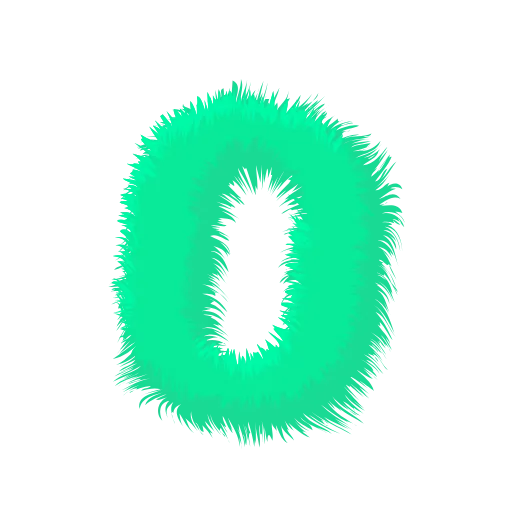 Стикер 34 Wool Letters Mint