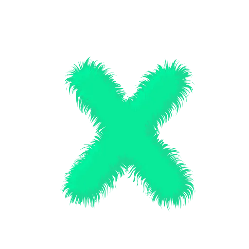 Стикер 23 Wool Letters Mint