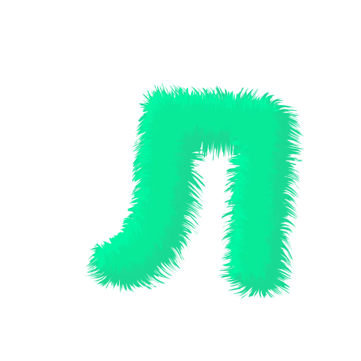 Стикер 13 Wool Letters Mint