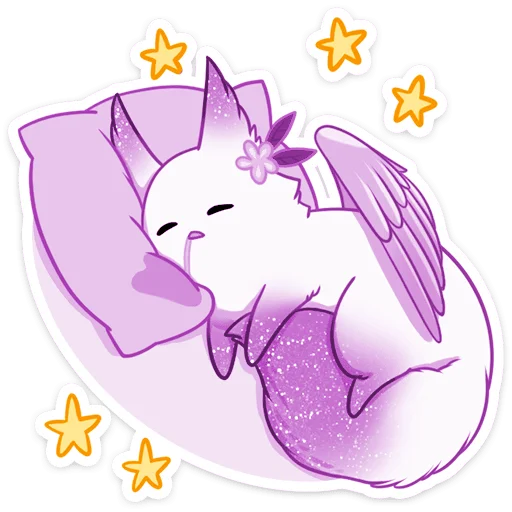 😴 Стикер «Фиолетовая Минто» для Telegram