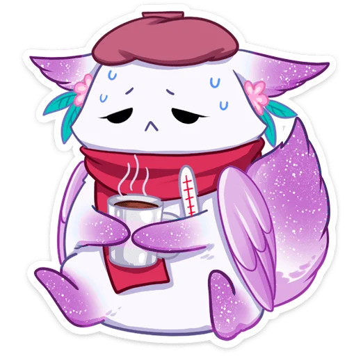 🤧 Стикер «Фиолетовая Минто» для Telegram