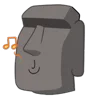 Стикер 5 Moai Stone