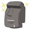 Стикер 34 Moai Stone