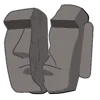 Стикер 24 Moai Stone