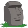 Стикер 40 Moai Stone
