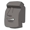 Стикер 2 Moai Stone