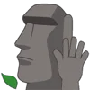 Стикер 30 Moai Stone