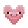 Стикер 9 Набор эмоджи по игре «Minecraft [Майнкрафт]» в сердечках