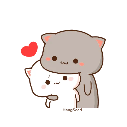 ❤️ Стикер «Mochi Peach Cat» для Telegram