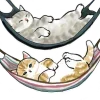 Стикер 52 Котики Mofusand