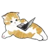 Стикер 35 Котики Mofusand