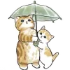 Стикер 47 Котики Mofusand