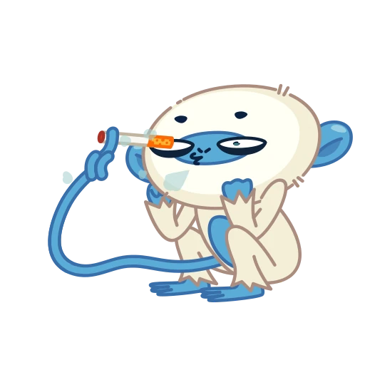 🚬 Стикер «Blue Monkey» для Telegram