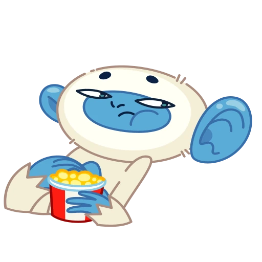 🍿 Стикер «Blue Monkey» для Telegram