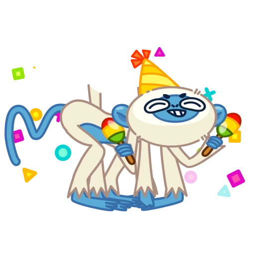 🎉 Стикер «Blue Monkey» для Telegram
