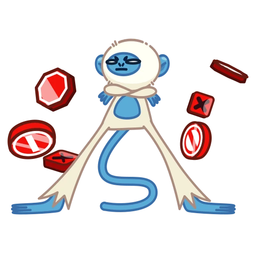 ✋ Стикер «Blue Monkey» для Telegram