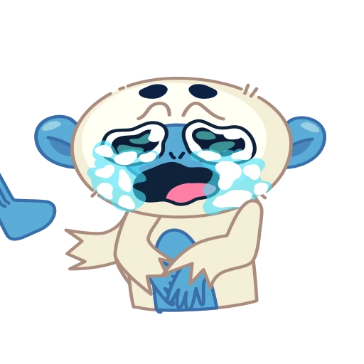 😭 Стикер «Blue Monkey» для Telegram