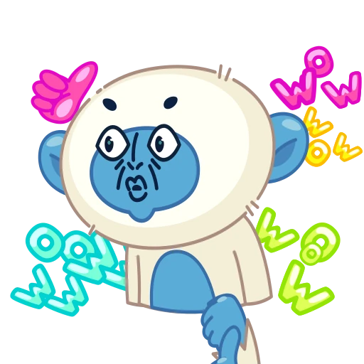 👍 Стикер «Blue Monkey» для Telegram