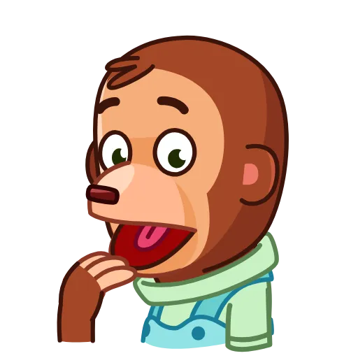 Стикер 9 Monkey Puppet