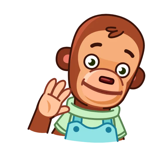 Стикер 5 Monkey Puppet
