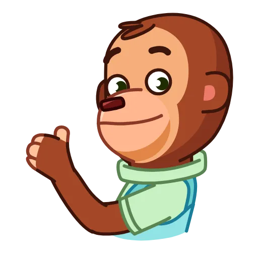 Стикер 3 Monkey Puppet