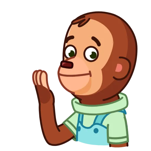 Стикер 2 Monkey Puppet