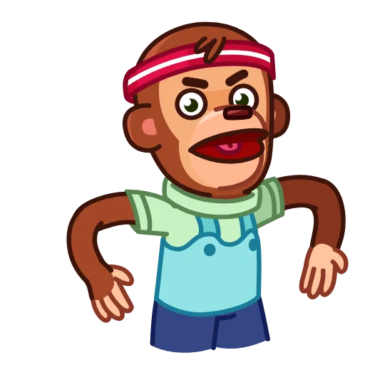Стикер 22 Monkey Puppet
